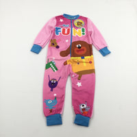 **NEW** 'So Much Fun' Hey Duggee Pink Lightweight Fleece Onesie - Girls 18-24 Months