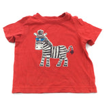 Zebra Red T-Shirt - Boys 6-9 Months
