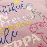 'Beautiful…' Peppa Pig Embroidered Pink Sweatshirt - Girls 3-4 Years