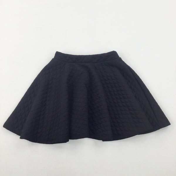 Black Quilted Skirt - Girls 3-4 Years