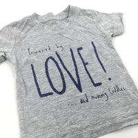 'Powered By Love…' Grey T-Shirt - Boys 3-6 Months