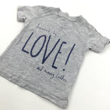 'Powered By Love…' Grey T-Shirt - Boys 3-6 Months