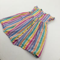 Colourful Stripes Cotton Dress - Girls 3-4 Years