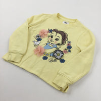 'Belle' Beauty & The Beast Yellow Sweatshirt - Girls 3-4 Years