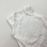 White Sleeveless Bodysuit - Boys/Girls Newborn