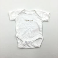 'Little One' White Short Sleeve Bodysuit - Boys/Girls Early Baby