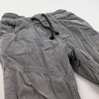 Grey Cord Lined Pull On Trousers  - Boys 2-3 Years