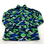 Blue & Green Camouflage Fleece Jumper - Boys 2-3 Years