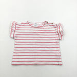 Pink & White Striped T-Shirt - Girls 9-12 Months