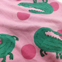 Crocodiles Pink Spotty Playsuit - Girls 3-4 Years