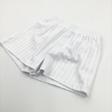 White Striped Sports Shorts - Boys 3-4 Years