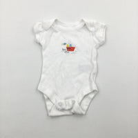 'Big Ship' White Short Sleeve Bodysuit - Boys Newborn