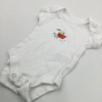 'Big Ship' White Short Sleeve Bodysuit - Boys Newborn