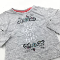 'Best Auntie Like Ever' Grey Long Sleeve Top - Girls 3-6 Months