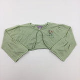 Flute Sleeve Green Cardigan - Girls 18-24 Months