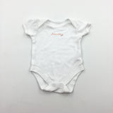 'Adorable' White Short Sleeve Bodysuit - Girls Newborn
