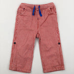 Red & White Striped Trousers - Boys 12-18 Months