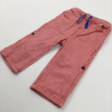 Red & White Striped Trousers - Boys 12-18 Months