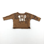 'Wild One' Leaves Tan Long Sleeve Top - Boys 0-3 Months
