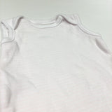 Pink & White Striped Sleeveless Bodysuit - Girls Newborn