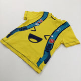 Faux Backpack Yellow T-Shirt - Boys 12-18 Months