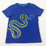 Snake Sequin Flip Blue T-Shirt - Boys 4-5 Years
