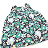 Flowers Navy, Blue & Green Jersey Tunic Top - Girls 6-9 Months