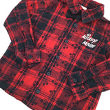 Mickey Mouse Red & Black Check Long Sleeve Shirt - Boys 18-24 Months