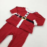 Santa Red Long Sleeve Top & Jersey Trousers Christmas Set - Boys/Girls 6-9 Months