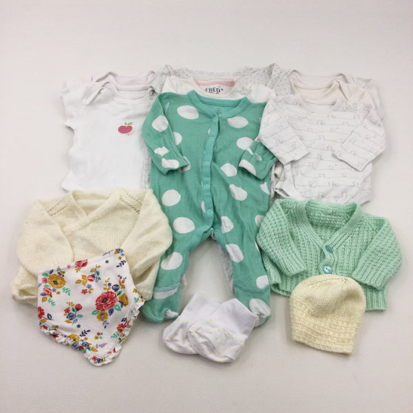 Baby Clothes Bundle (14 Items) - Girls 0-3 Months