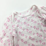 Hearts & Flowers Pink & White Long Sleeve Top - Girls Newborn