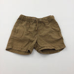 Tan Cotton Shorts - Boys 9-12 Months