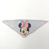 Minnie Mouse Grey Bib - Girls 0-6 Months