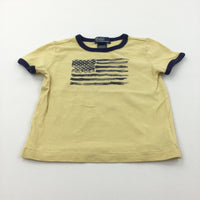 US Flag Navy & Yellow T-Shirt - Boys 12 Months