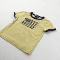 US Flag Navy & Yellow T-Shirt - Boys 12 Months