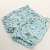 Starfish & Mermaids Light Blue Lightweight Cotton Shorts - Girls 9-12 Months