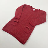 Sparkly Red Knitted Dress - Girls 4-5 Years