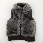 Brown Fluffy Gilet - Girls 12-18 Months