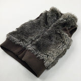 Brown Fluffy Gilet - Girls 12-18 Months