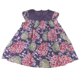 Flowers Purple Lightweight Corduroy Dress - Girls 12-18 Months