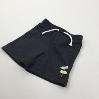 'Beach Fun' Charcoal Grey Jersey Shorts - Boys 12-18 Months
