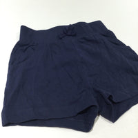 Navy Lightweight Jersey Shorts - Girls 12-18 Months