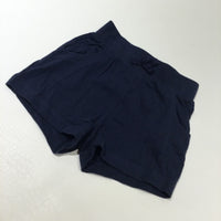 Navy Lightweight Jersey Shorts - Girls 12-18 Months