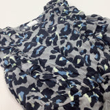 Blue Leopard Print Jumpsuit - Girls 9-12 Months