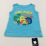 **NEW** 'Long Beach' Blue Vest Top - Boys 12-18 Months