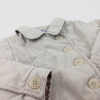 Stone Cotton Coat - Girls 9-12 Months