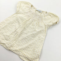 Yellow & White Striped Cotton Blouse - Girls 2-3 Years