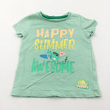 'Happy Summer Awesome' Crocodile Green T-Shirt - Boys 12-18 Months