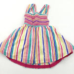 Colourful Striped Cotton Sun Dress - Girls 2-3 Years