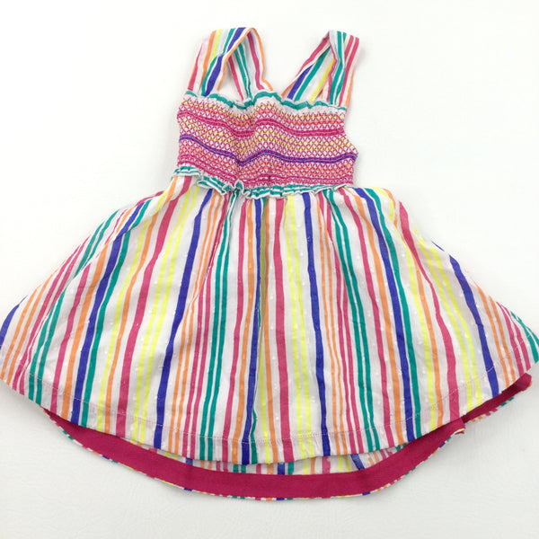 Colourful Striped Cotton Sun Dress - Girls 2-3 Years